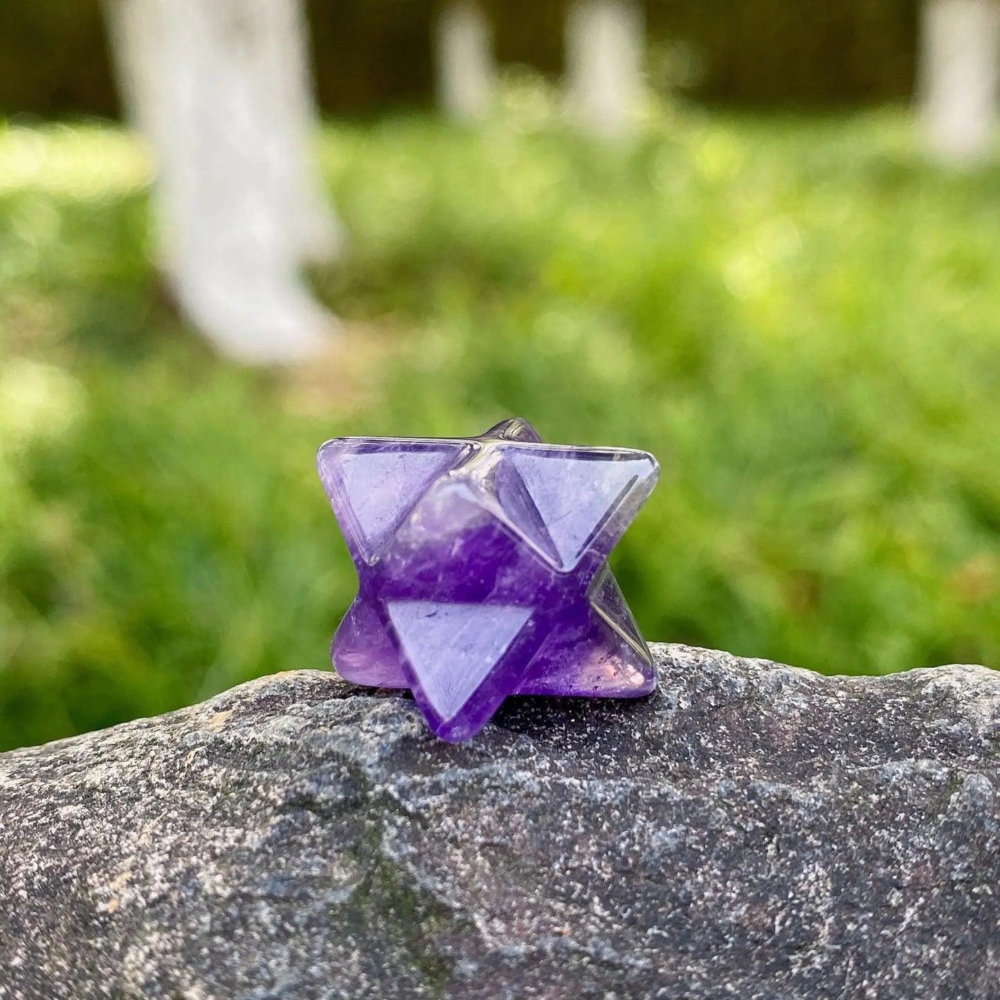 Healing Crystals: Natural Stone Merkaba Star - Sacred Meditation Energy Crystal
