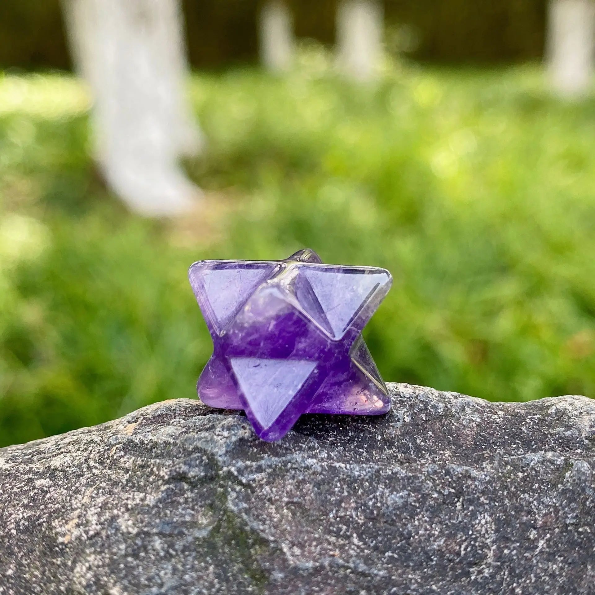 Healing Crystals: Natural Stone Merkaba Star - Sacred Meditation Energy Crystal