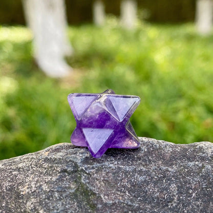 Healing Crystals: Natural Stone Merkaba Star - Sacred Meditation Energy Crystal