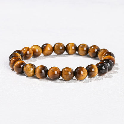 Healing Stone Bracelet: Obsidian, Fluorite, Jasper Beads
