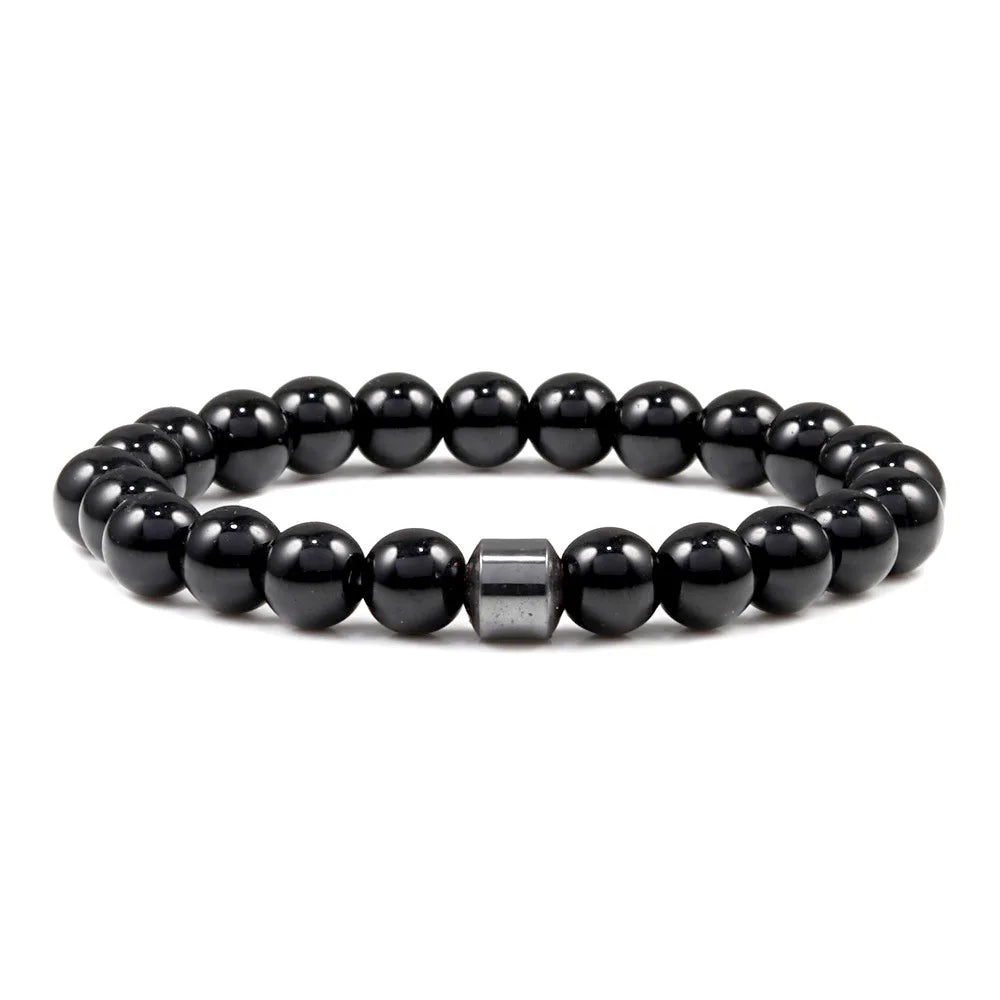 Natural Stone Lava Tiger Eye Bracelet Healing Charm Bracelet