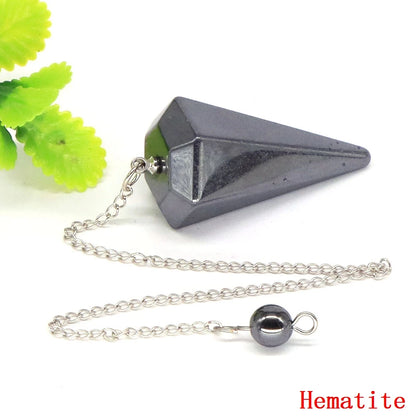 Natural Stone Healing Crystal Pendulum For Divination Dowsing Reiki Quartz Pendulo Jewelry Pendant Witchcraft Supplies Wholesale