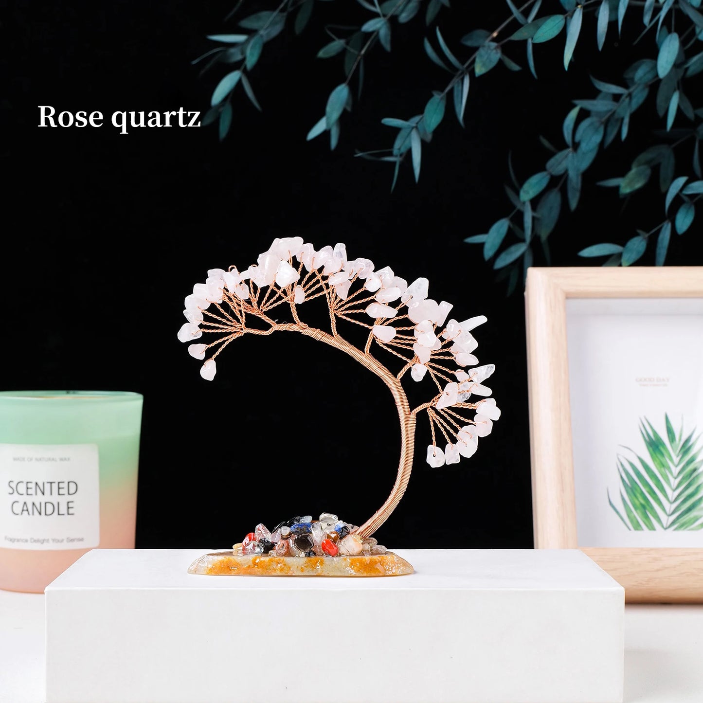 Healing Chakra Stone Tree - Natural Gemstone Home Decor