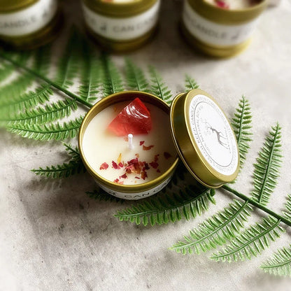 Scented Candles: Aromatherapy Soy Candles - Crystal Salt & Dried Flower Scents