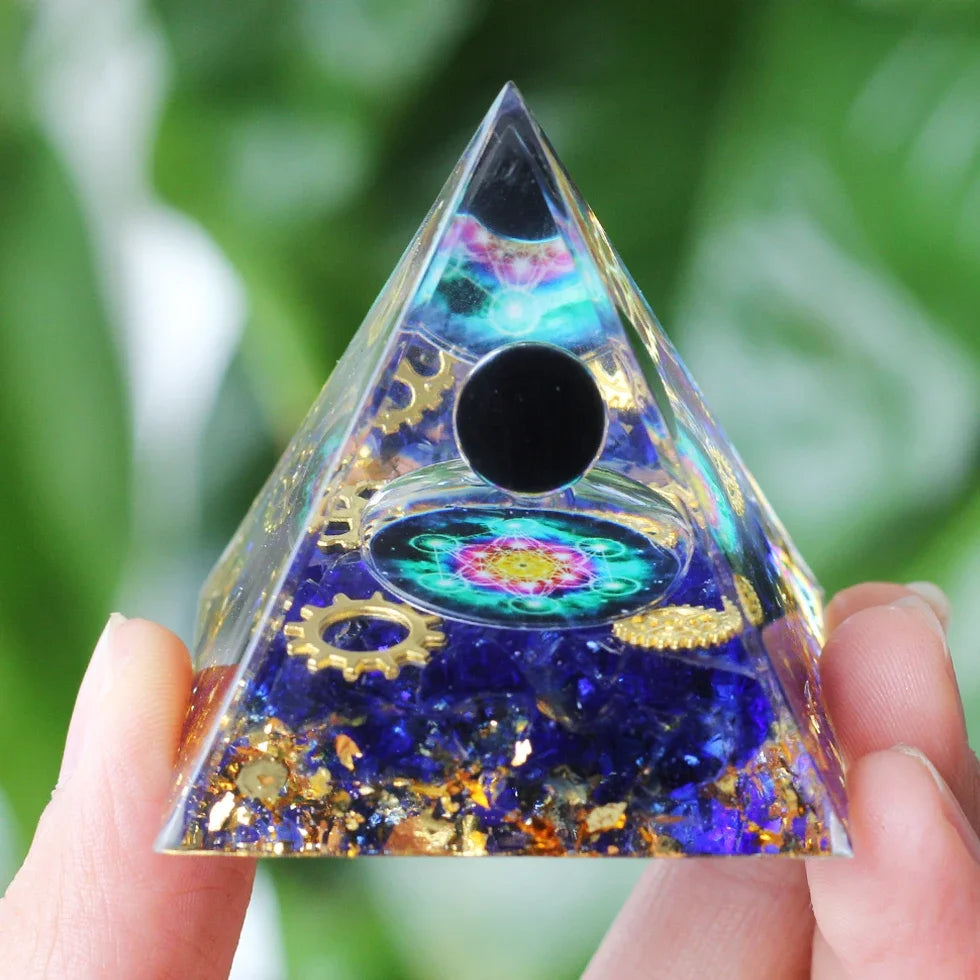 Healing Stones: Orgonite Pyramid Crystals - Healing Reiki Chakra Decor