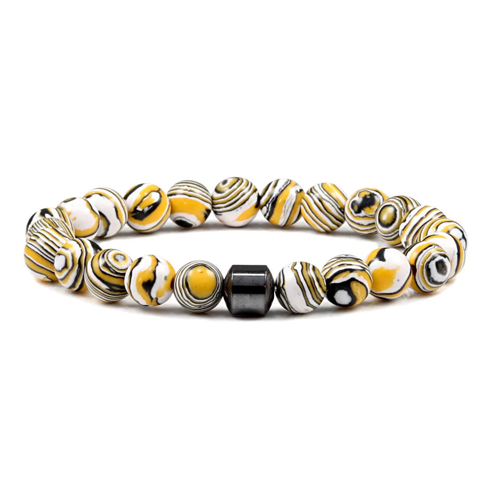 Natural Stone Lava Tiger Eye Bracelet Healing Charm Bracelet