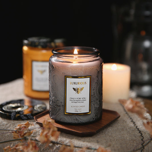 Scented Candles: Fragrant Soy Wax Candle Cans - Smokeless & Romantic Aroma