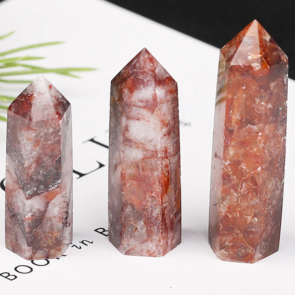 Natural Stone: Rose Quartz Amethyst Wand - Healing Crystals & Home Decor