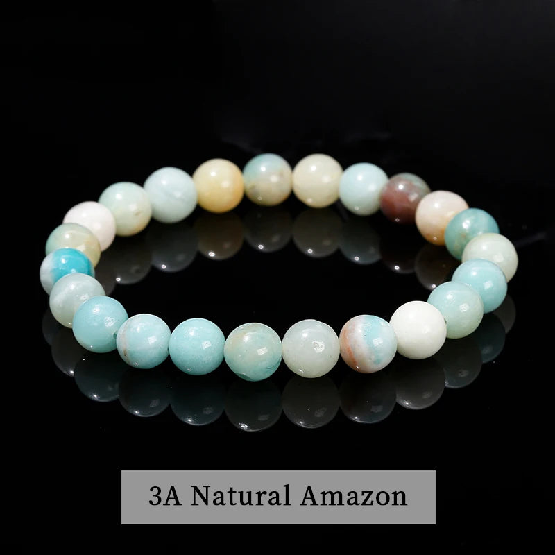 Healing Stone Bracelet: Obsidian, Fluorite, Jasper Beads