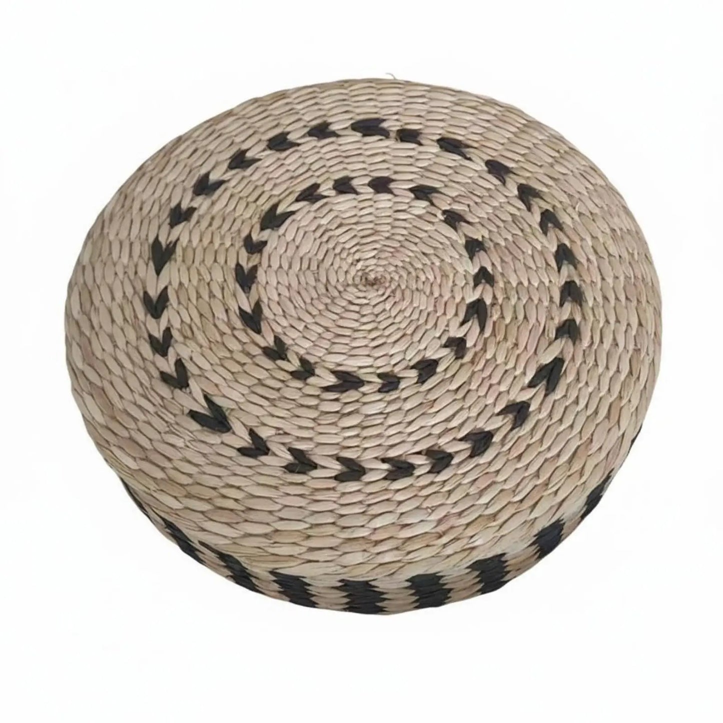 Woven Woven Mat Meditation Cushion Pillow Multi-Function Straw Woven Mat Pillow Round Straw Floor Pillow Breathable Round Woven Pouf