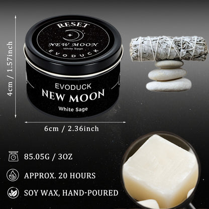 Scented Candle: White Sage 3oz - Manifest & Boost Energy