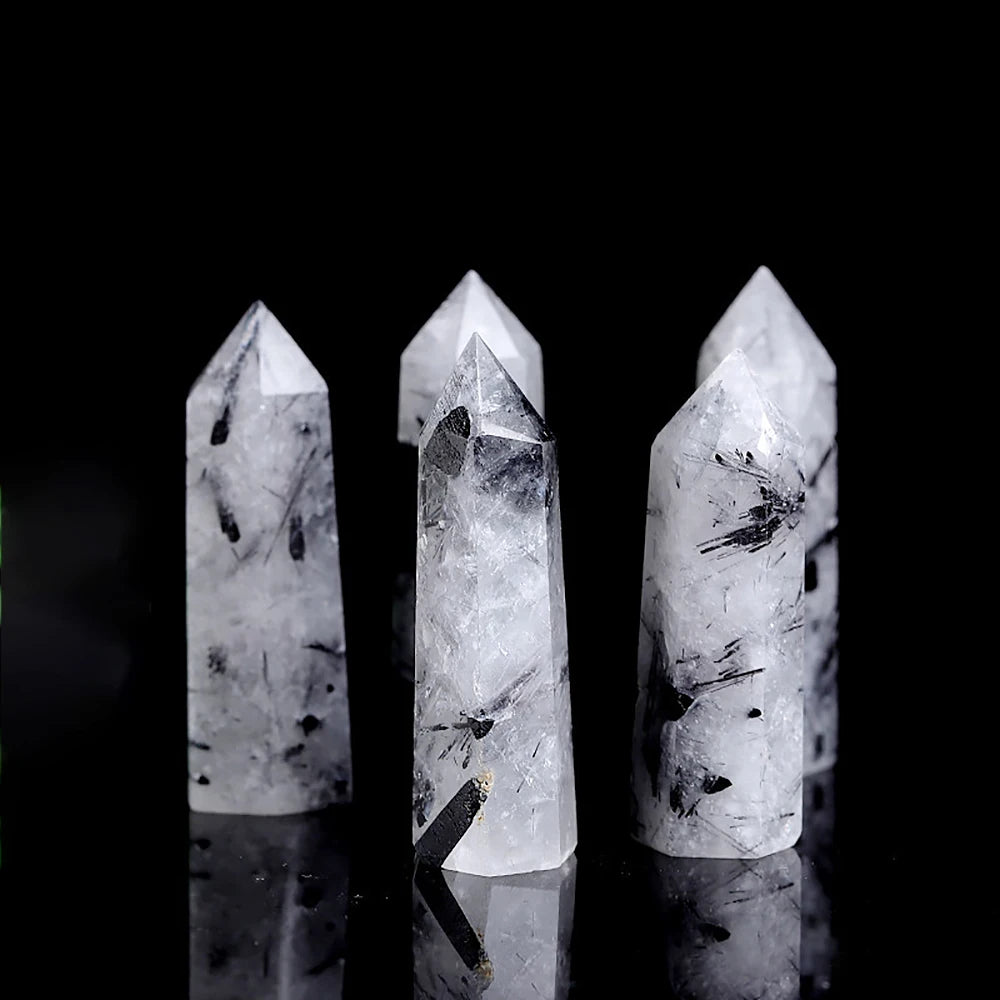 Natural Stone: Rose Quartz Amethyst Wand - Healing Crystals & Home Decor