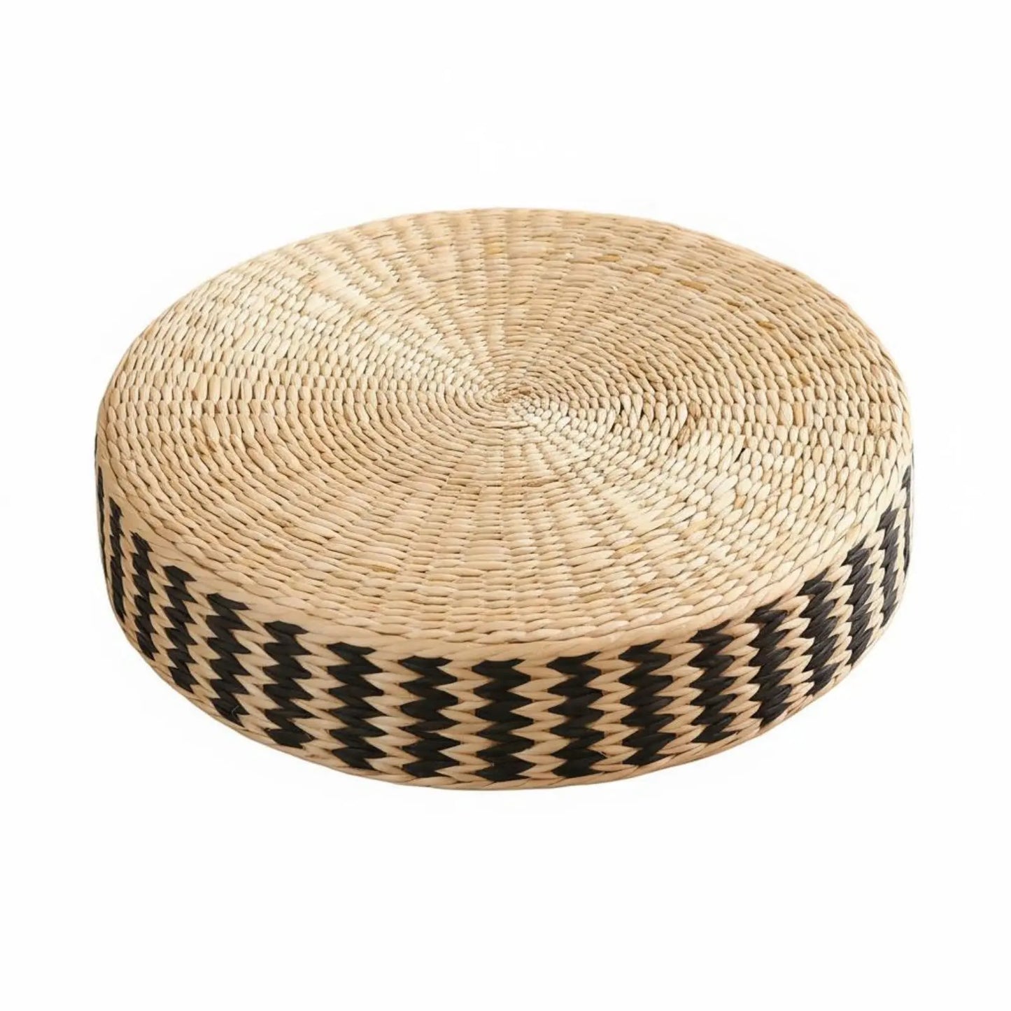 Woven Woven Mat Meditation Cushion Pillow Multi-Function Straw Woven Mat Pillow Round Straw Floor Pillow Breathable Round Woven Pouf