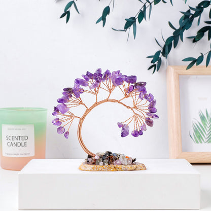 Healing Chakra Stone Tree - Natural Gemstone Home Decor