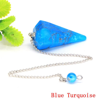 Natural Stone Healing Crystal Pendulum For Divination Dowsing Reiki Quartz Pendulo Jewelry Pendant Witchcraft Supplies Wholesale