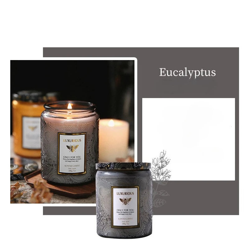 Scented Candles: Fragrant Soy Wax Candle Cans - Smokeless & Romantic Aroma