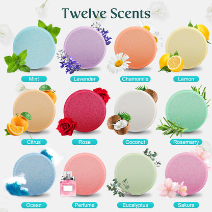 Aromatherapy Shower Steamers - 12 Mint Eucalyptus Bombs