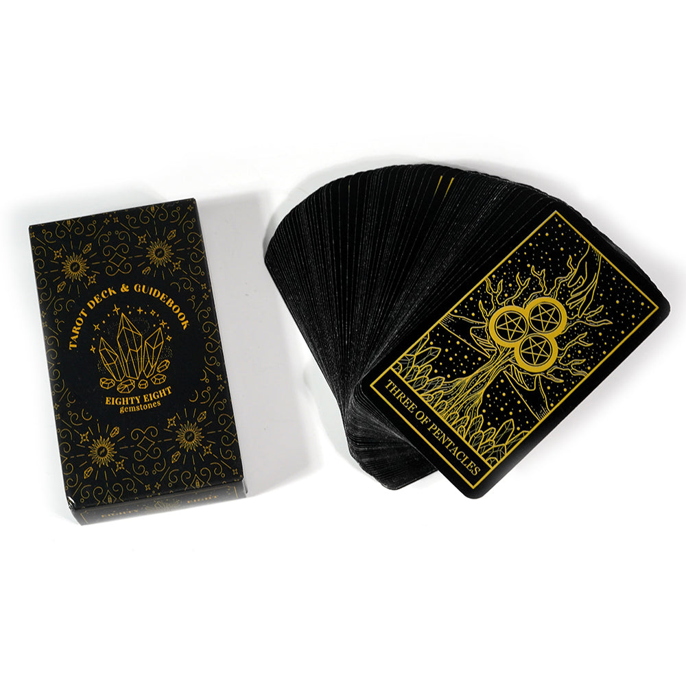 Fortune Telling Tarot Cards: Mystical Tarot Cards Black Deck for Beginners
