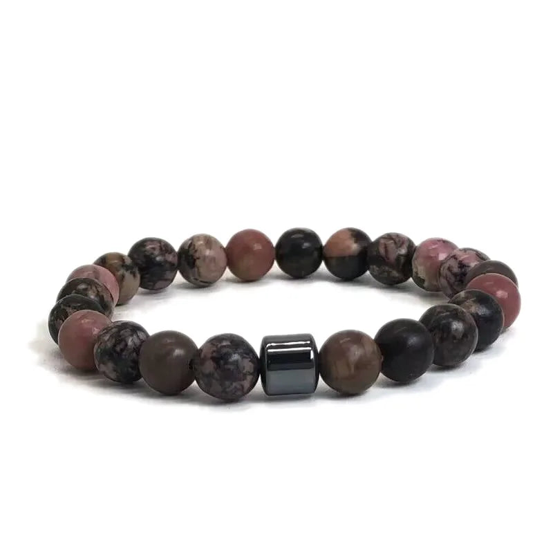 Natural Stone Lava Tiger Eye Bracelet Healing Charm Bracelet