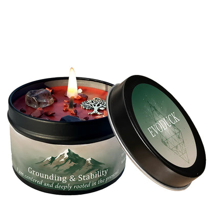 White Sage Frankincense Crystal Scented Candle Protection Cleansing Aromatherapy Meditation Room Decor Spiritual Yoga Gift 3oz