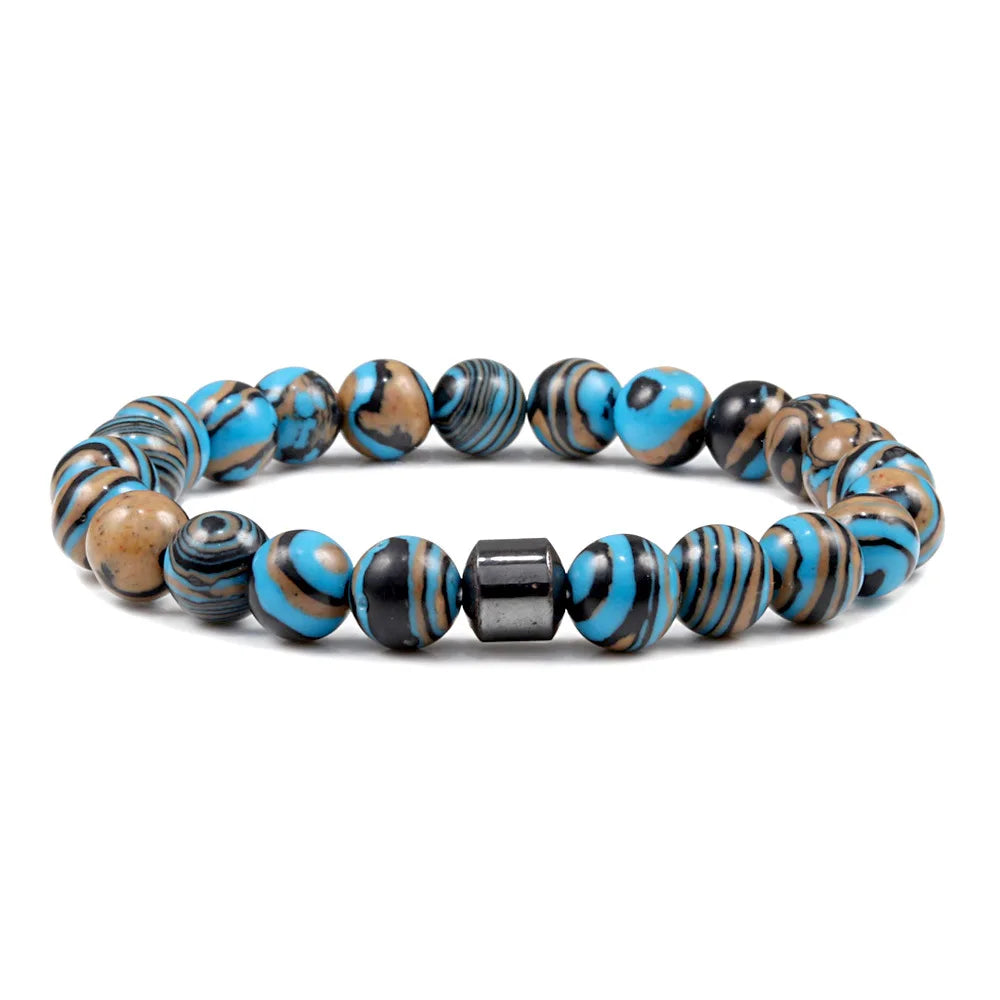 Natural Stone Lava Tiger Eye Bracelet Healing Charm Bracelet