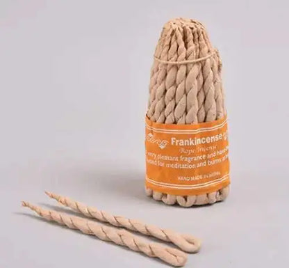 Incense: Sandalwood Rope Incense 50pcs - Handmade Nepal Aromatherapy