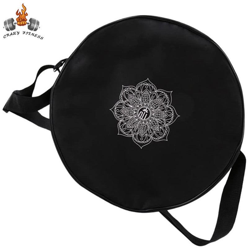 Yoga Wheel Bag Nylon Black Mandala Large Capacity