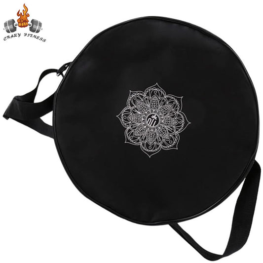 Yoga Wheel Bag Nylon Black Mandala Large Capacity