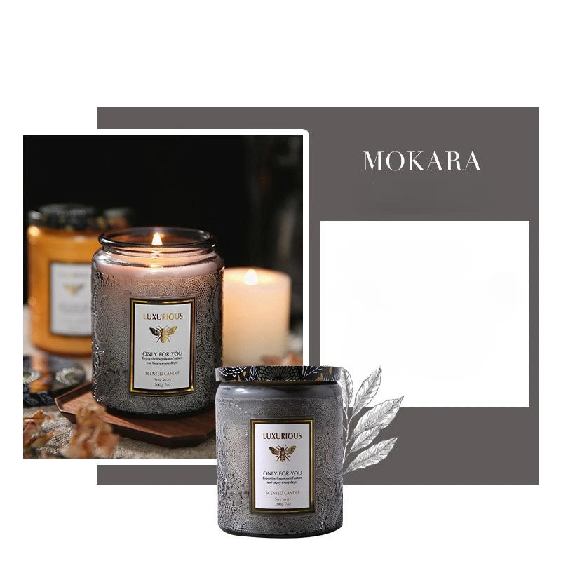 Scented Candles: Fragrant Soy Wax Candle Cans - Smokeless & Romantic Aroma