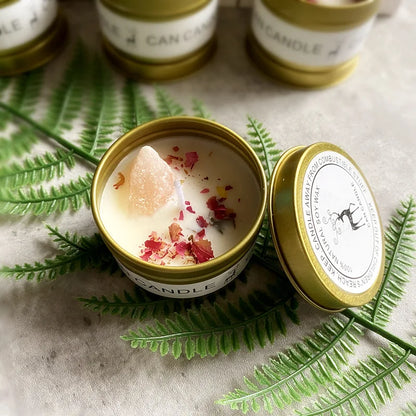 Scented Candles: Aromatherapy Soy Candles - Crystal Salt & Dried Flower Scents