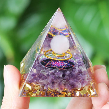 Healing Stones: Orgonite Pyramid Crystals - Healing Reiki Chakra Decor