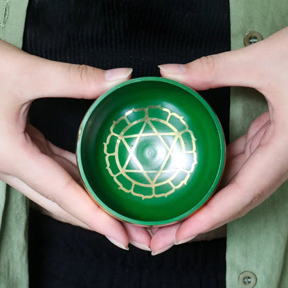 Nepal Colored Buddhist Tibetan Bowl Audio Healing Soul Relaxation Yoga Meditation Dharma Utensils 7 Chakra Copper Bowl Ornaments