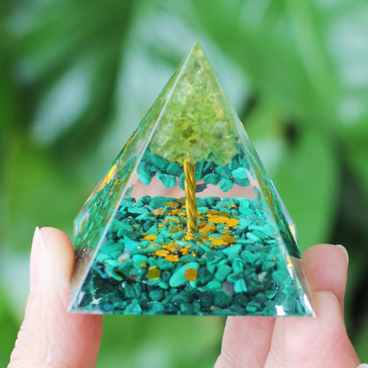 Healing Stones: Orgonite Pyramid Crystals - Healing Reiki Chakra Decor