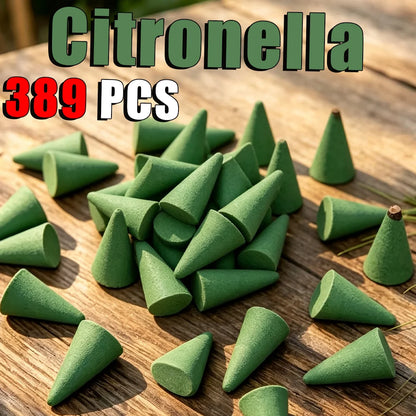 Large Lemongrass-Scented Incense, 4cm High Incense Cone, Rich Aroma, Burns Continuously, Creates an Aesthetic Smoke Effect, Suitable for Purifying the Air, Meditation, Yoga, Reading, Etc