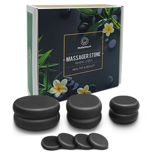 Essential Hot Stones for Massage, 10 Pcs Hot Stones Massage Kit Hot Rocks Massage Stones for Professional or Home Spa