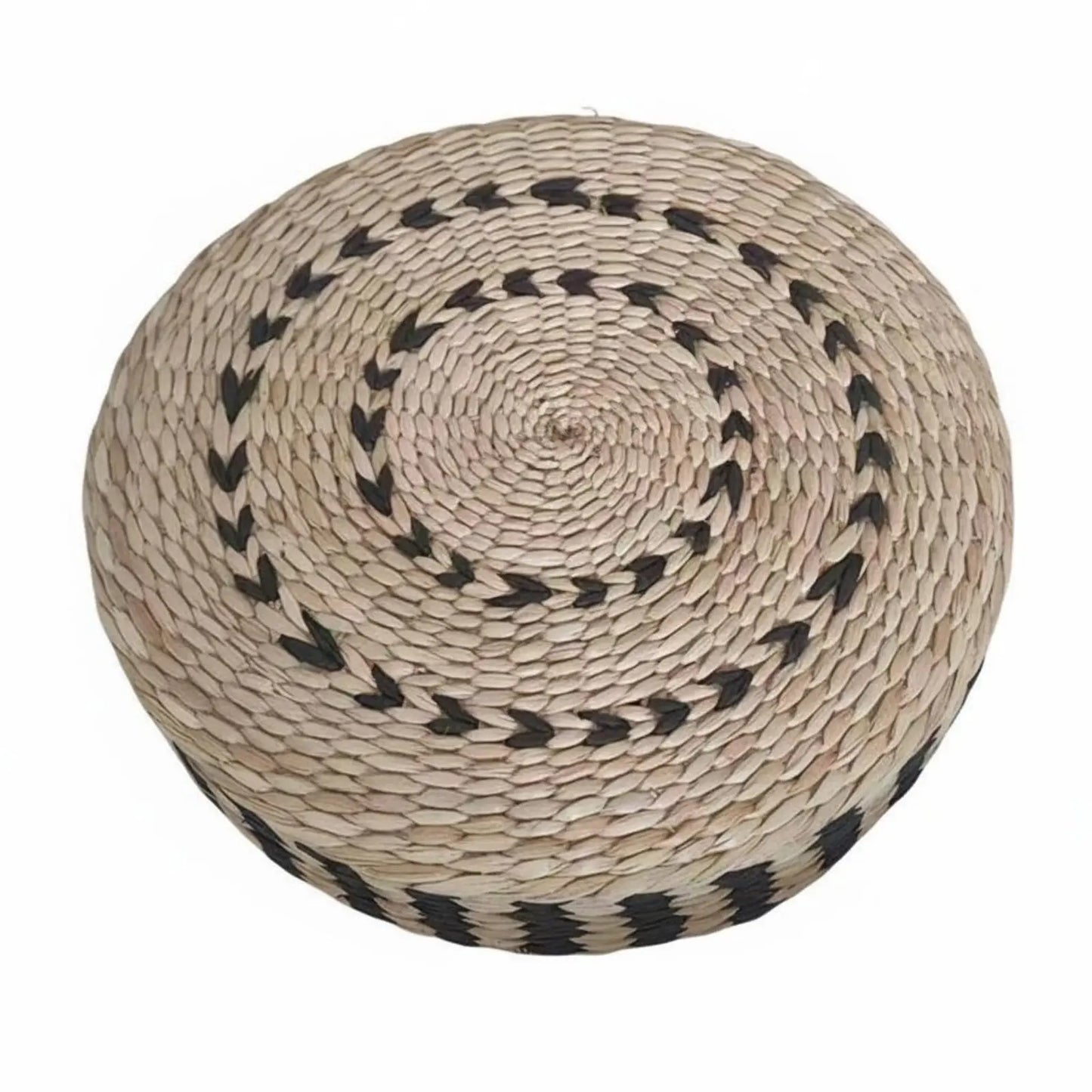 Woven Woven Mat Meditation Cushion Pillow Multi-Function Straw Woven Mat Pillow Round Straw Floor Pillow Breathable Round Woven Pouf