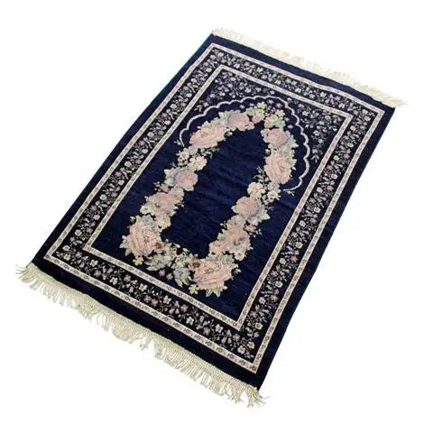 Prayer Rugs: Muslim Prayer Mat Chenille Cotton Rug - Portable & Decorative