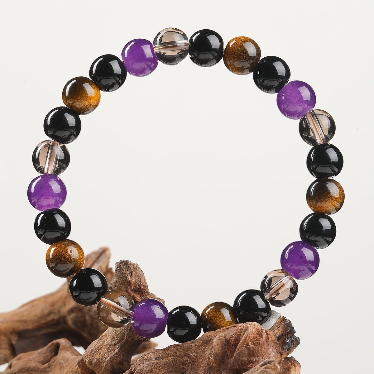 Natural Stone Healing Bracelet: 8mm Lucky Wealth Beads Jewelry
