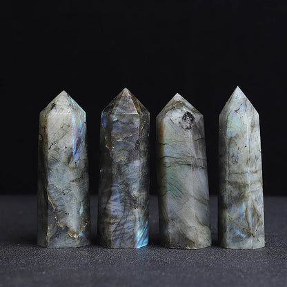 Natural Stone: Rose Quartz Amethyst Wand - Healing Crystals & Home Decor