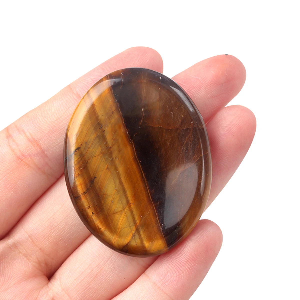 35x45mm Natural Crystal Stone Thumb Worry Oval Massage Quartz Healing Chakra Energy Therapy Meditation Spiritual Natural Gemston