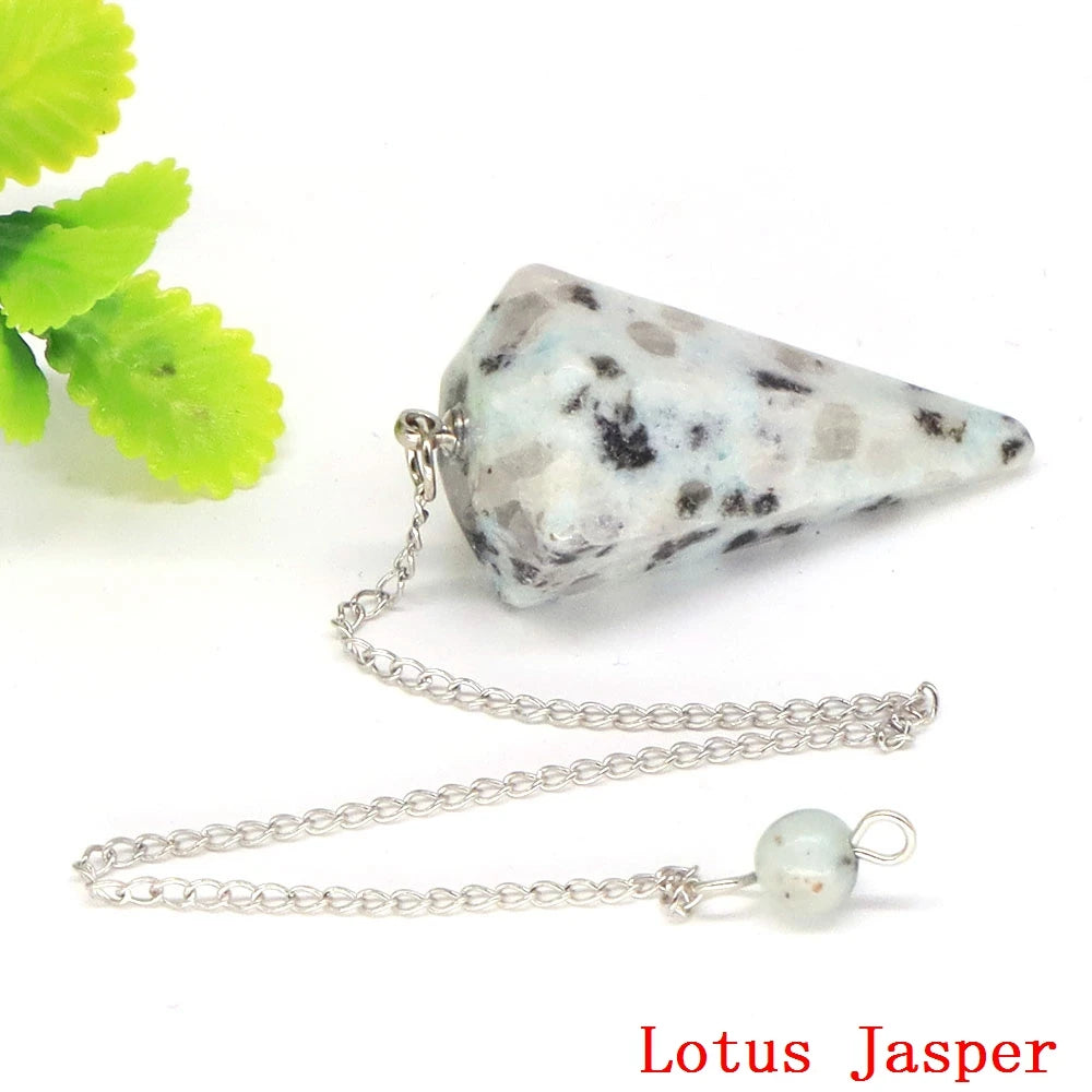 Natural Stone Healing Crystal Pendulum For Divination Dowsing Reiki Quartz Pendulo Jewelry Pendant Witchcraft Supplies Wholesale