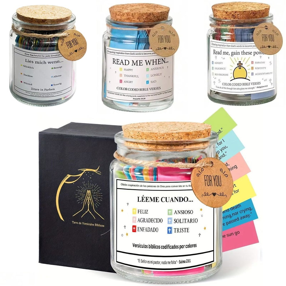 Bible Verse Jar: Multilingual Car Prayer Decor