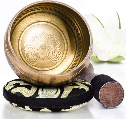 Tibetan Singing Bowl Set - Meditation & Stress Relief Gift