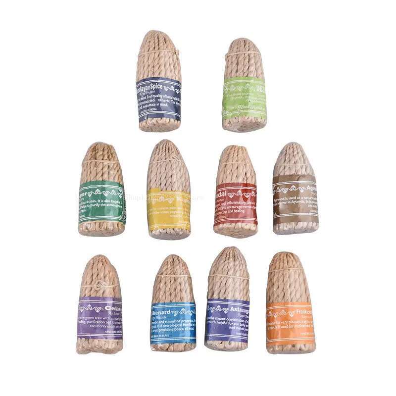 Incense: Sandalwood Rope Incense 50pcs - Handmade Nepal Aromatherapy