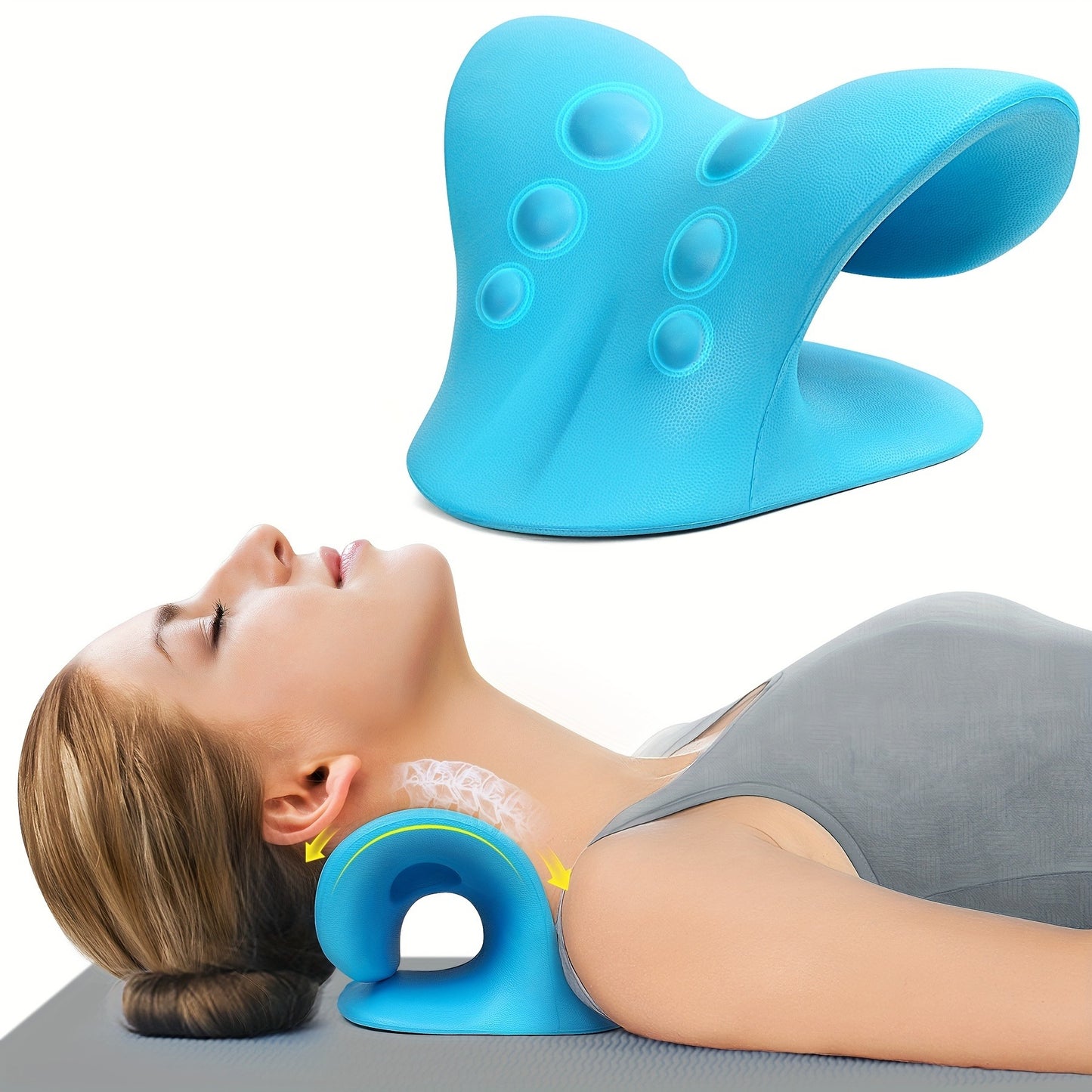 Neck Pillow: Cervical Traction Device - Relax Neck & Shoulder Alignment
