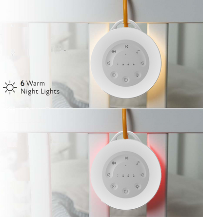 White Noise Sound Machine with RGB Light & Timer for Sleep