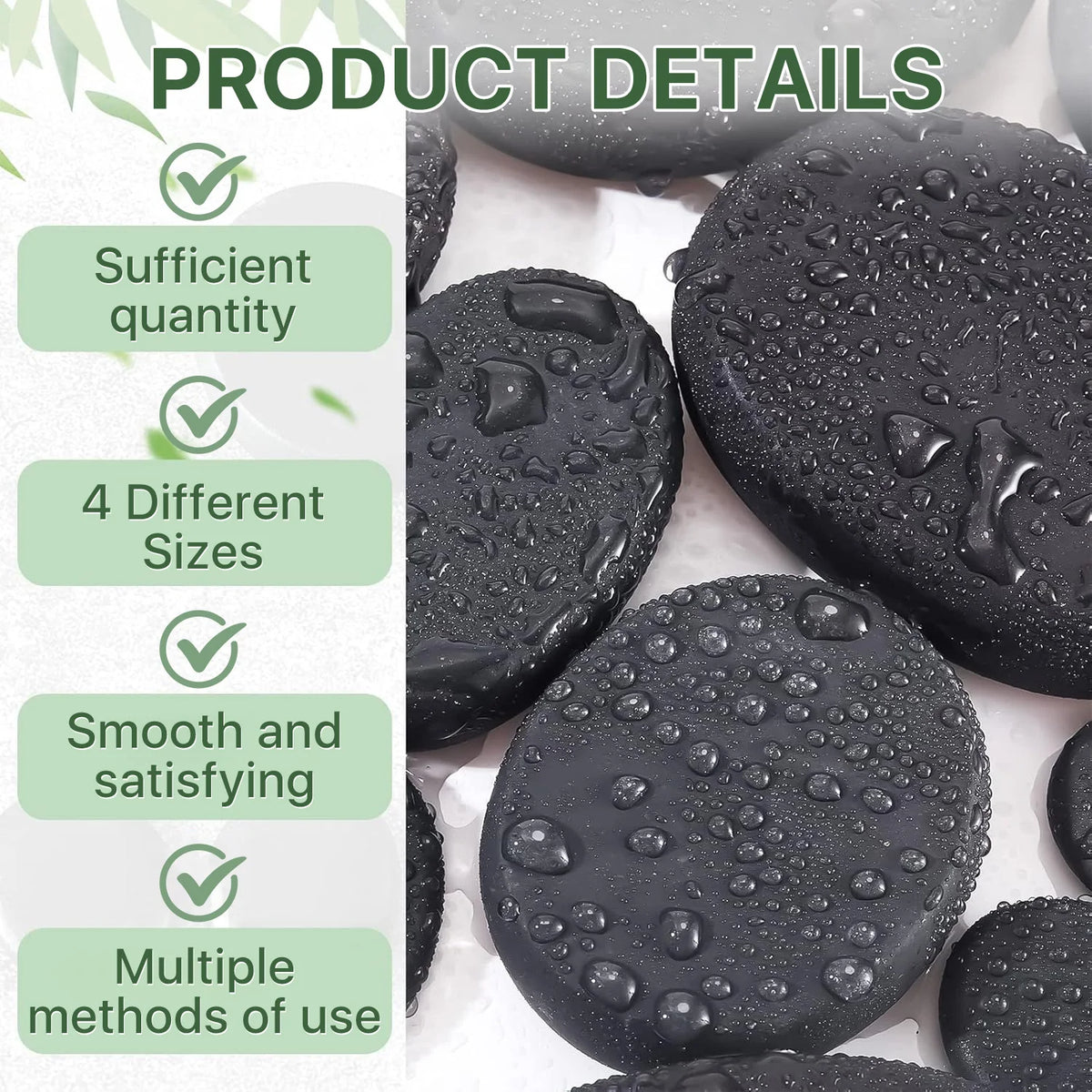 Essential Hot Stones for Massage, 10 Pcs Hot Stones Massage Kit Hot Rocks Massage Stones for Professional or Home Spa