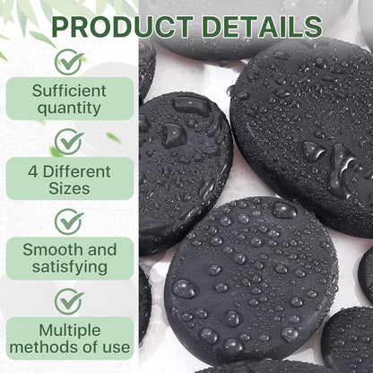 Essential Hot Stones for Massage, 10 Pcs Hot Stones Massage Kit Hot Rocks Massage Stones for Professional or Home Spa