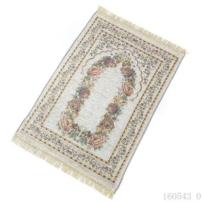 Prayer Rugs: Muslim Prayer Mat Chenille Cotton Rug - Portable & Decorative