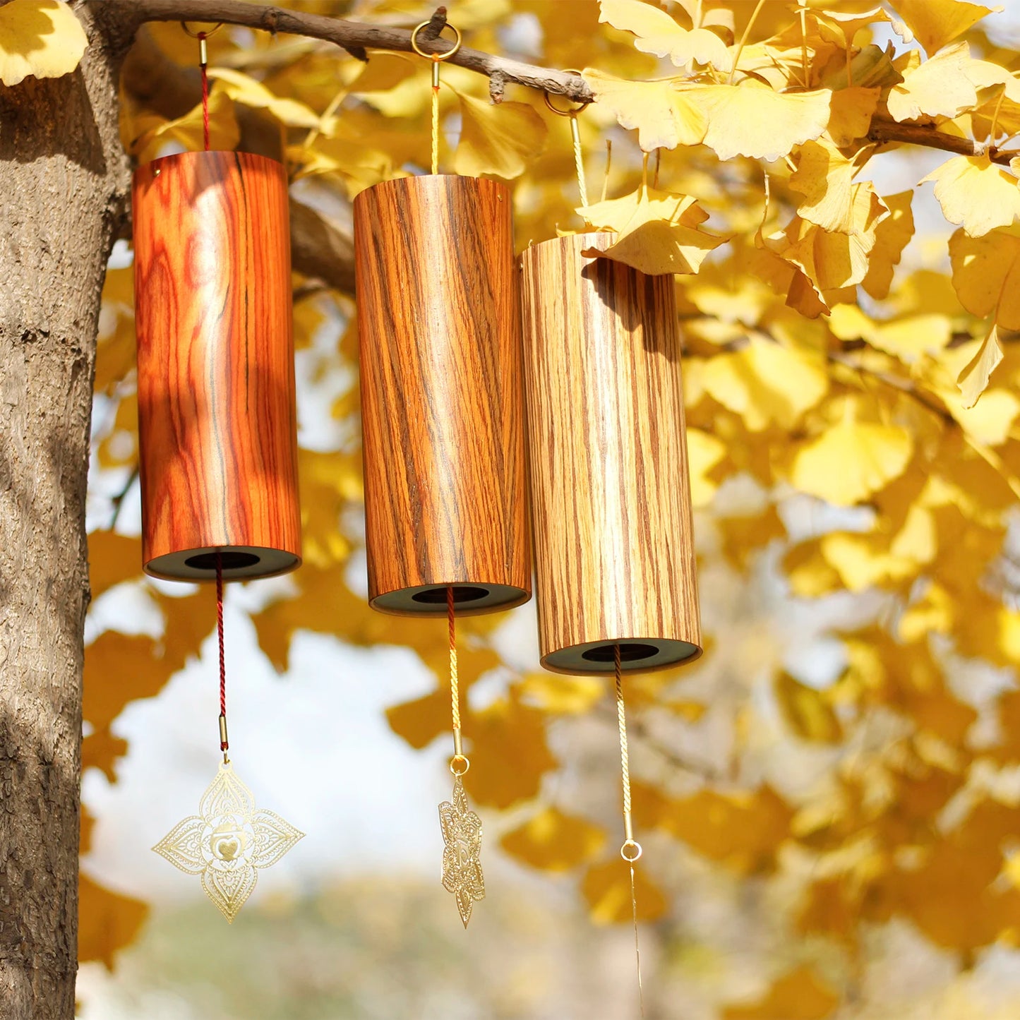 Chakra Chimes Natural Bamboo Wind Chimes Root Sacral Solar Plexus Heart Throat Third Eye Crown 164x64mm 137g 1 Wind Chime 1
